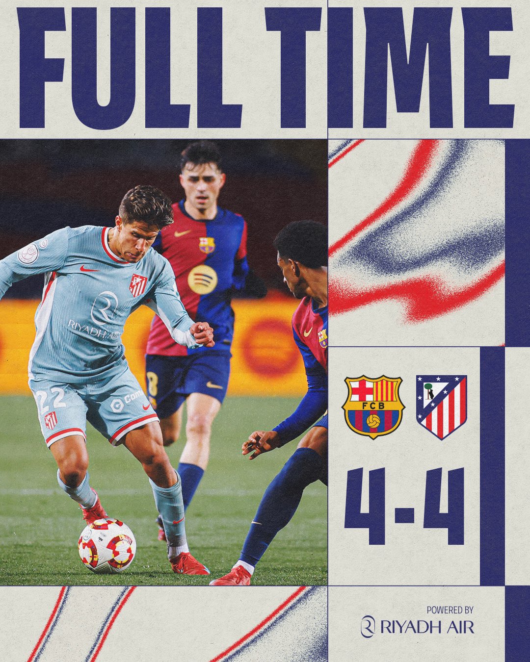 ผลบอลเมื่อคืนนี้ โกปา เดล เรย์ บาร์เซโลน่า แอต.มาดริด