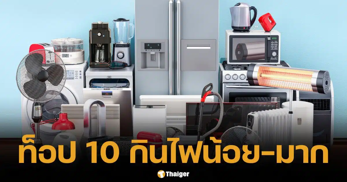 เปิดลิสต์ท็อป 10 เครื่องใช้ไฟฟ้ากินไฟน้อย-มาก พร้อมเคล็ดลับประหยัดไฟ