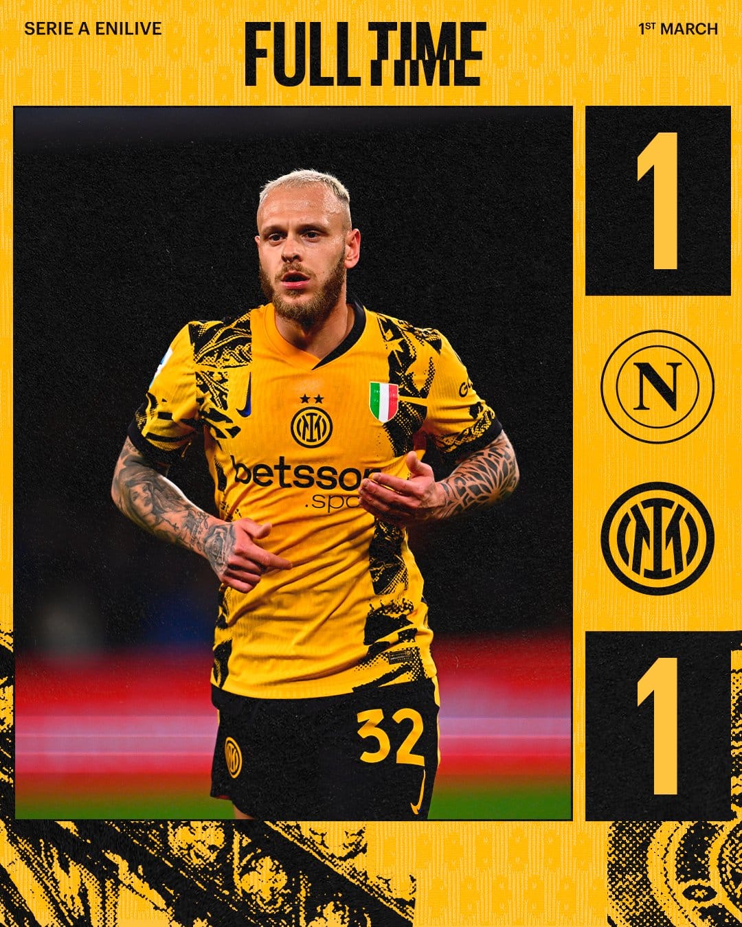 ผลบอลเมื่อคืนนี้ กัลโช่ นาโปลี อินเตอร์