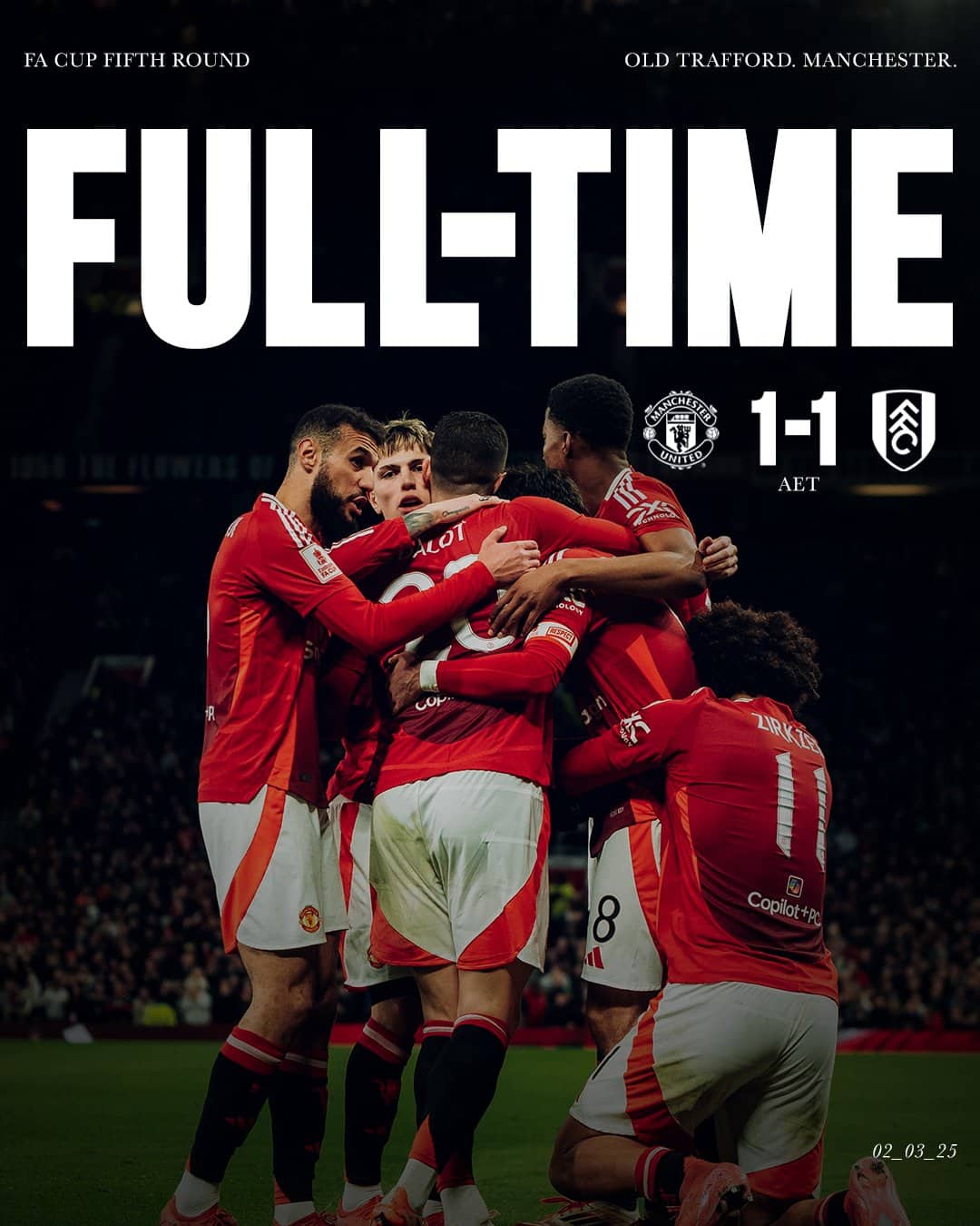 ผลบอลเมื่อคืนนี้ เอฟเอ คัพ แมนยู ฟูแล่ม