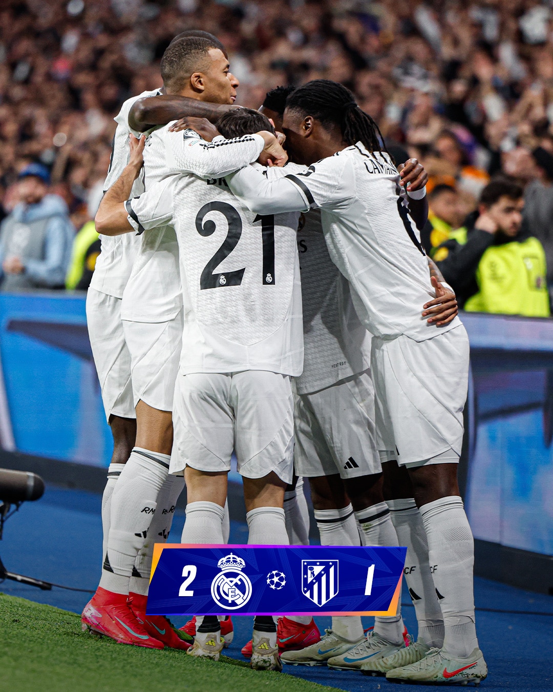 ผลบอลเมื่อคืนนี้ ยูฟ่า แชมเปี้ยนส์ลีก เรอัล มาดริด แอต.มาดริด