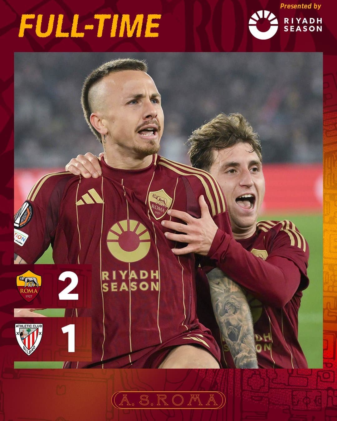 ผลบอลเมื่อคืนนี้ ยูฟ่า ยูโรปา ลีก โรม่า บิลเบา