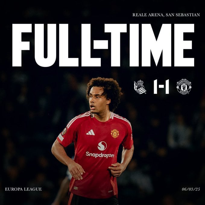 ผลบอลเมื่อคืนนี้ ยูฟ่า ยูโรปา ลีก โซเซียดาด แมนยู