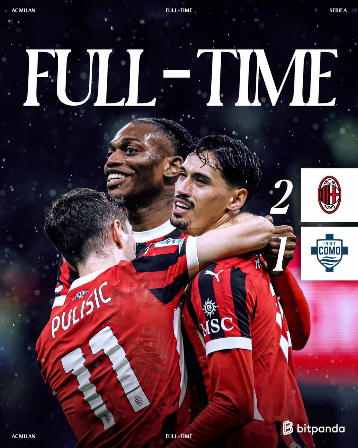 ผลบอลเมื่อคืนนี้ กัลโช่ มิลาน โคโม่