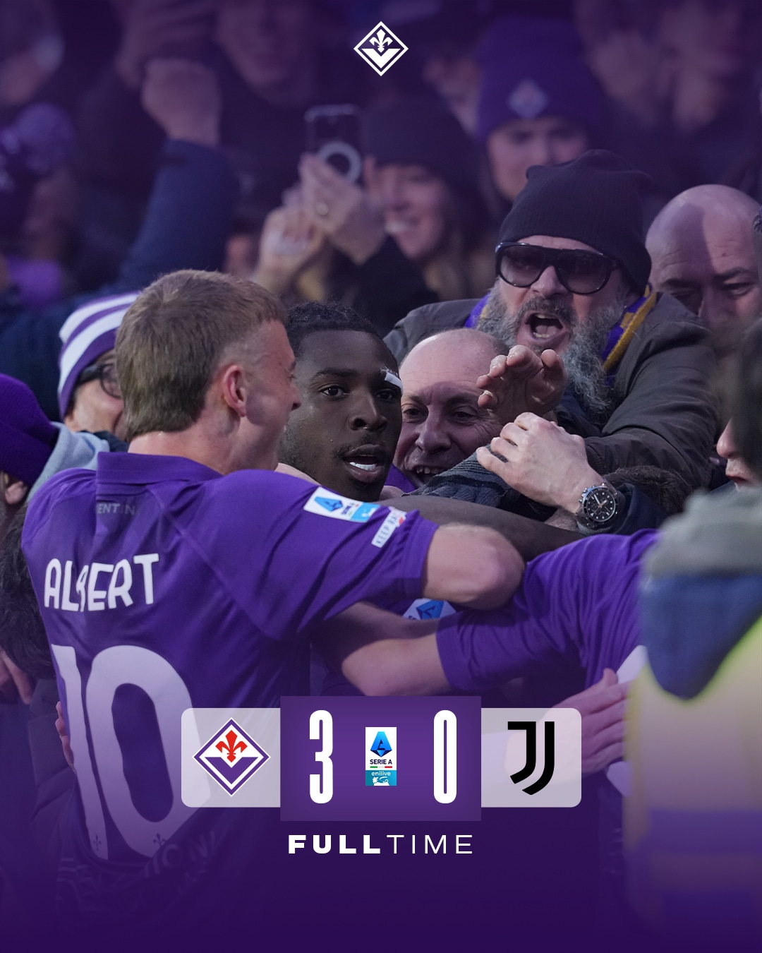 ผลบอลเมื่อคืนนี้ กัลโช่ ฟิออเรนติน่า ยูเวนตุส