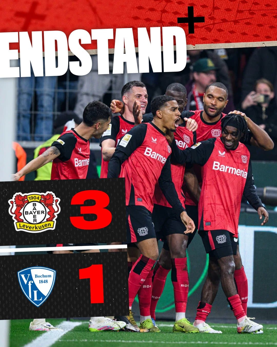 ผลบอลเมื่อคืนนี้ บุนเดสลีกา เลเวอร์คูเซ่น โบคุ่ม