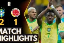 ผลบอล ฟุตบอลโลก 2026 โซนอเมริกาใต้ บราซิล โคลอมเบีย