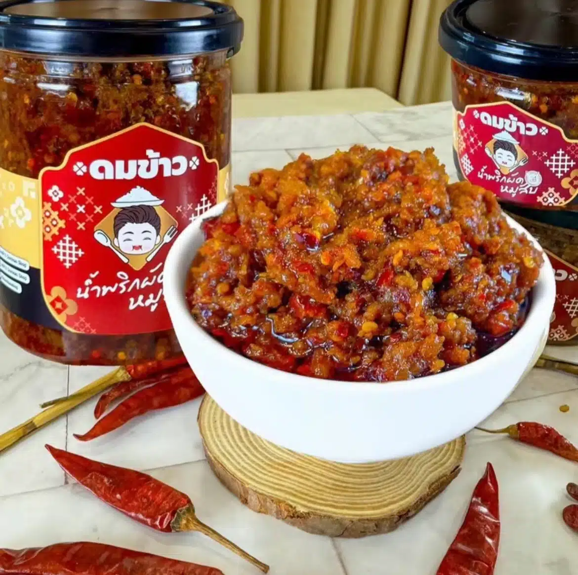 รีวิวน้ำพริกหมมูสับ ดมข้าว โดยเพจดทข้าว พ่อค้าหล่อ