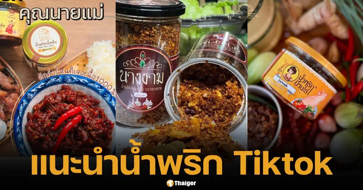 แนะนำ น้ำพริก Tiktok น่าซื้อ เผ็ด อร่อย คลุกข้าวร้อนๆ