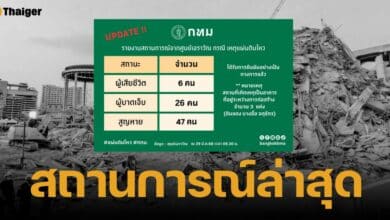 ยอดผู้เสียชีวิต เหตุการณ์แผ่นดินไหวกรุงเทพ อุบัติเหตุตึก สตง. ถล่ม