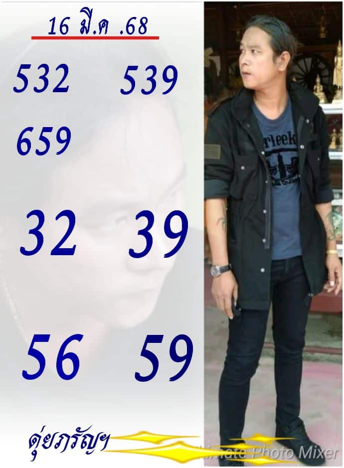 แนวทางเลขเด็ด ดุ่ย ภรัญ 16 3 68