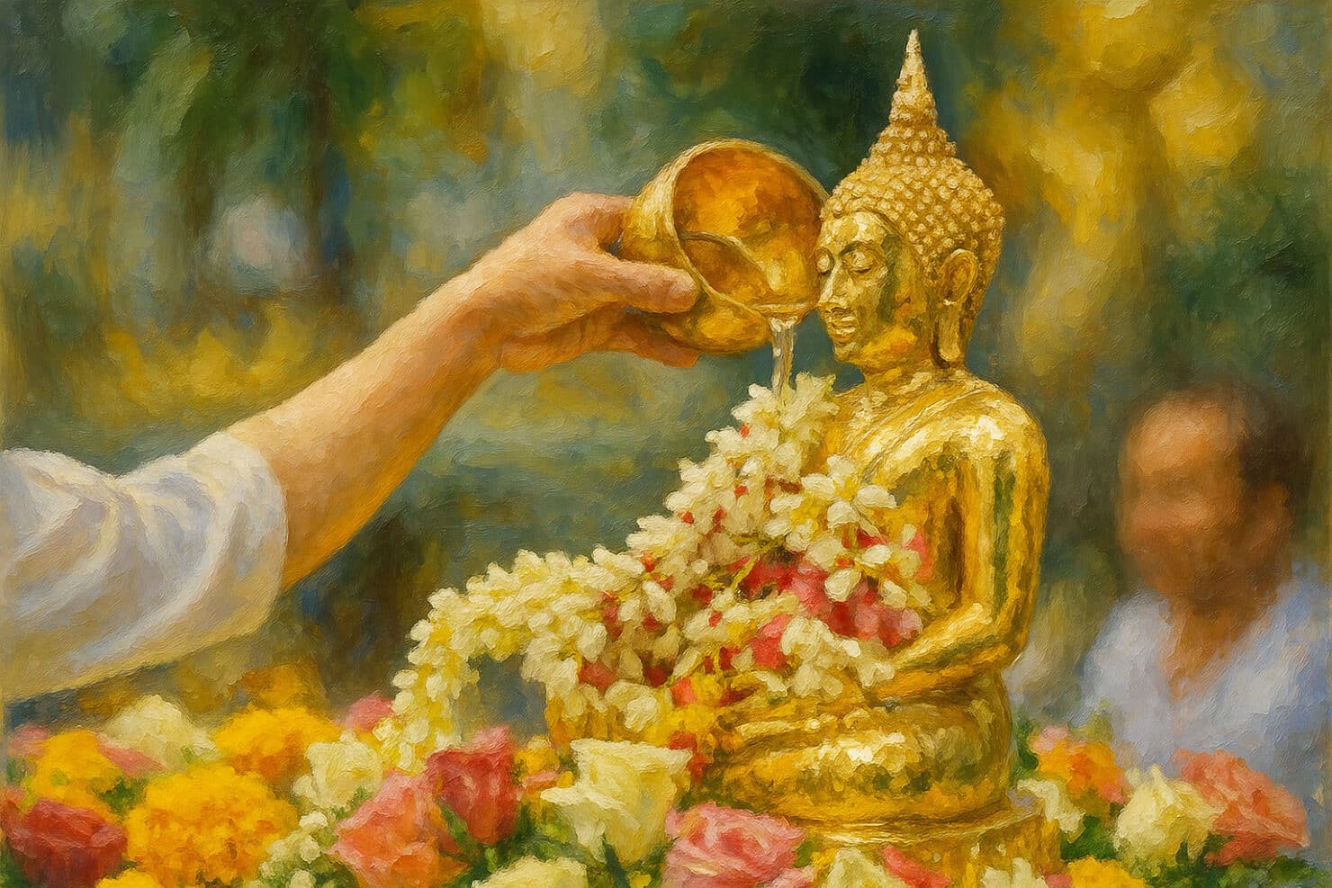 วิธีสรงน้ำพระที่บ้าน