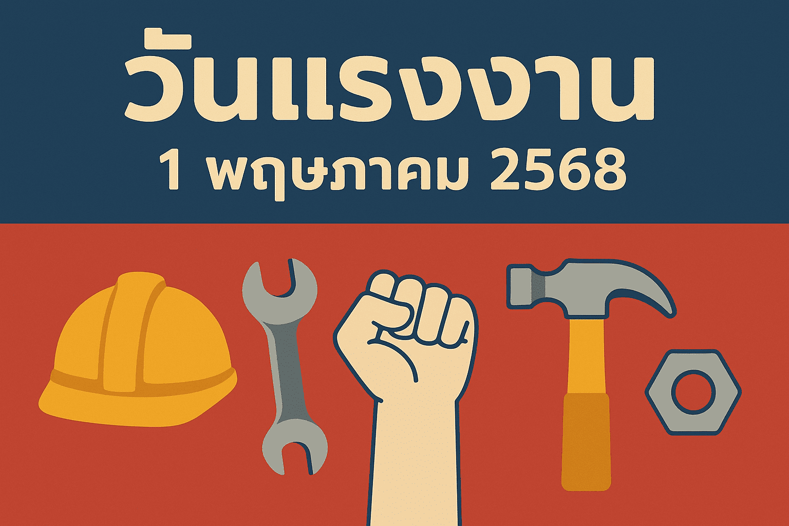 1 พ.ค. วันแรงงาน 2568 ธนาคาร-ไปรษณีย์ หยุดไหม? เช็คคำตอบที่นี่!