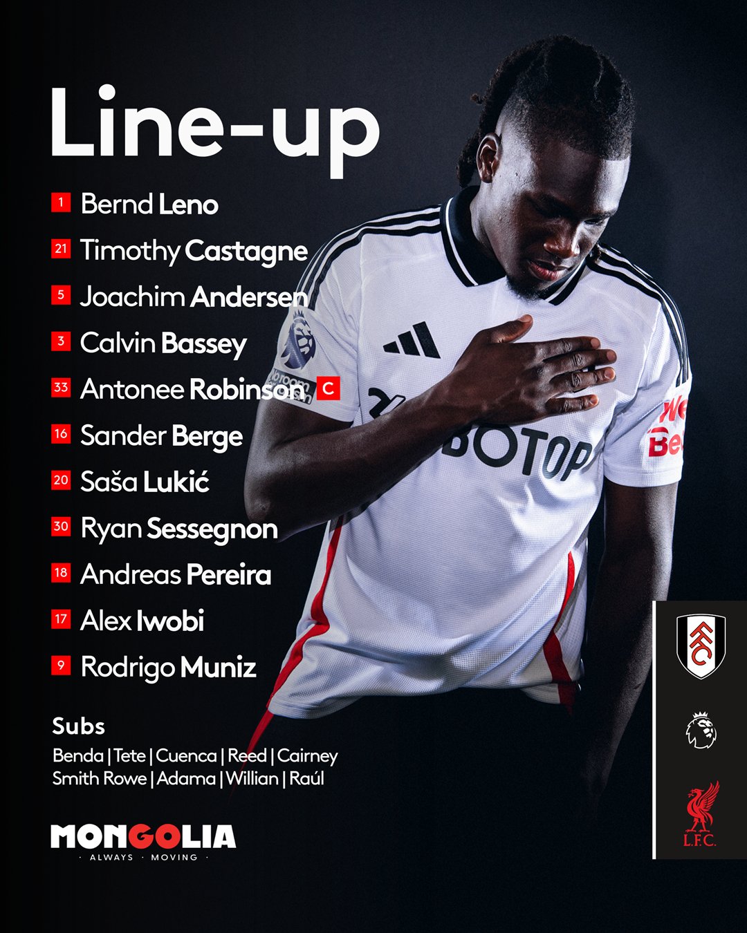 11 ตัวจริง ฟูแล่ม ลิเวอร์พูล