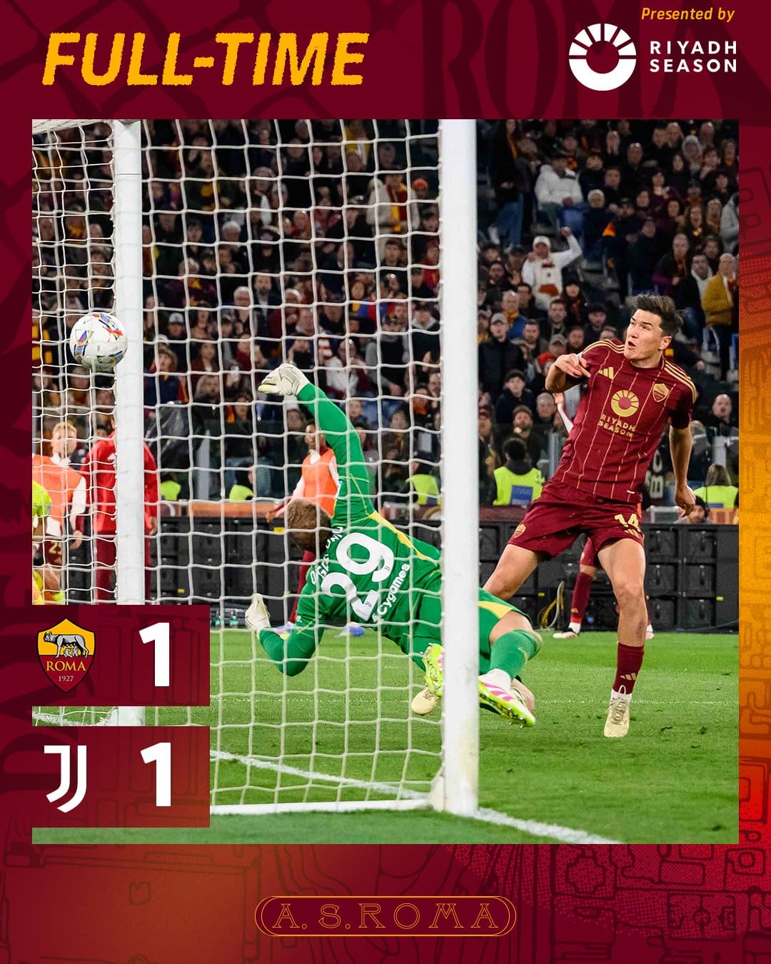 ผลบอลเมื่อคืนนี้ กัลโช่ โรม่า ยูเวนตุส