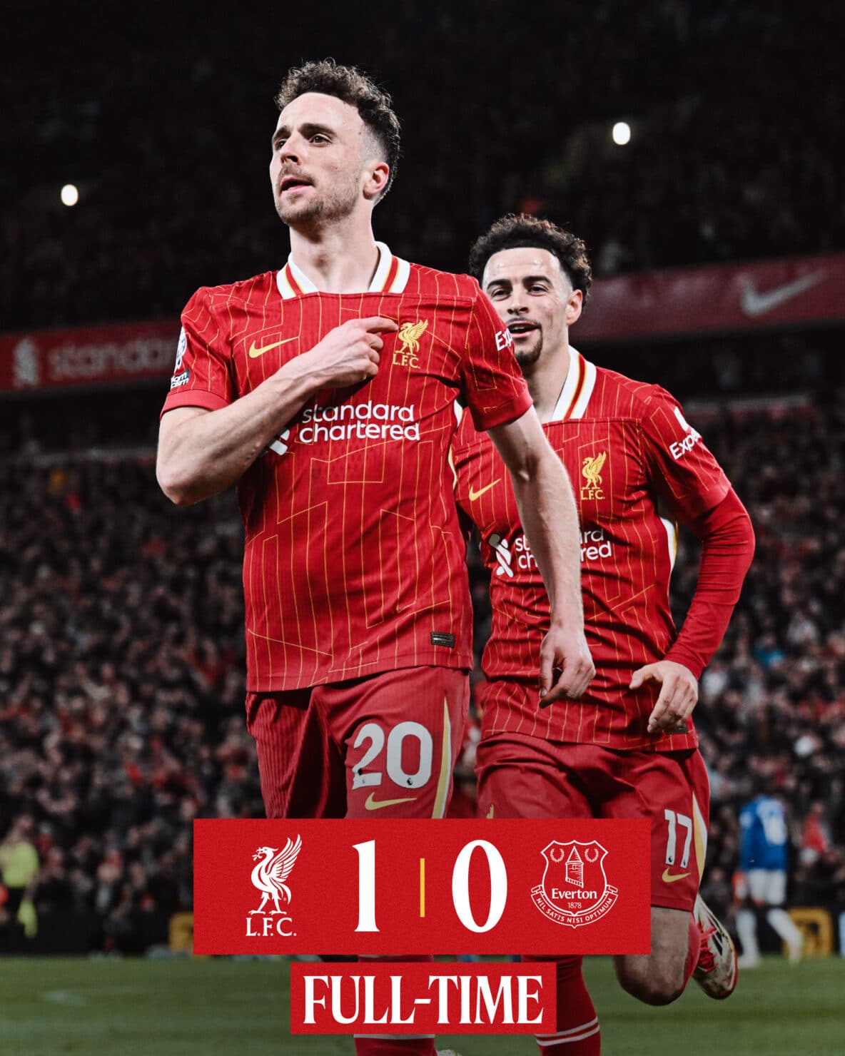 ผลบอลเมื่อคืนนี้ พรีเมียร์ลีก ลิเวอร์พูล เอฟเวอร์ตัน
