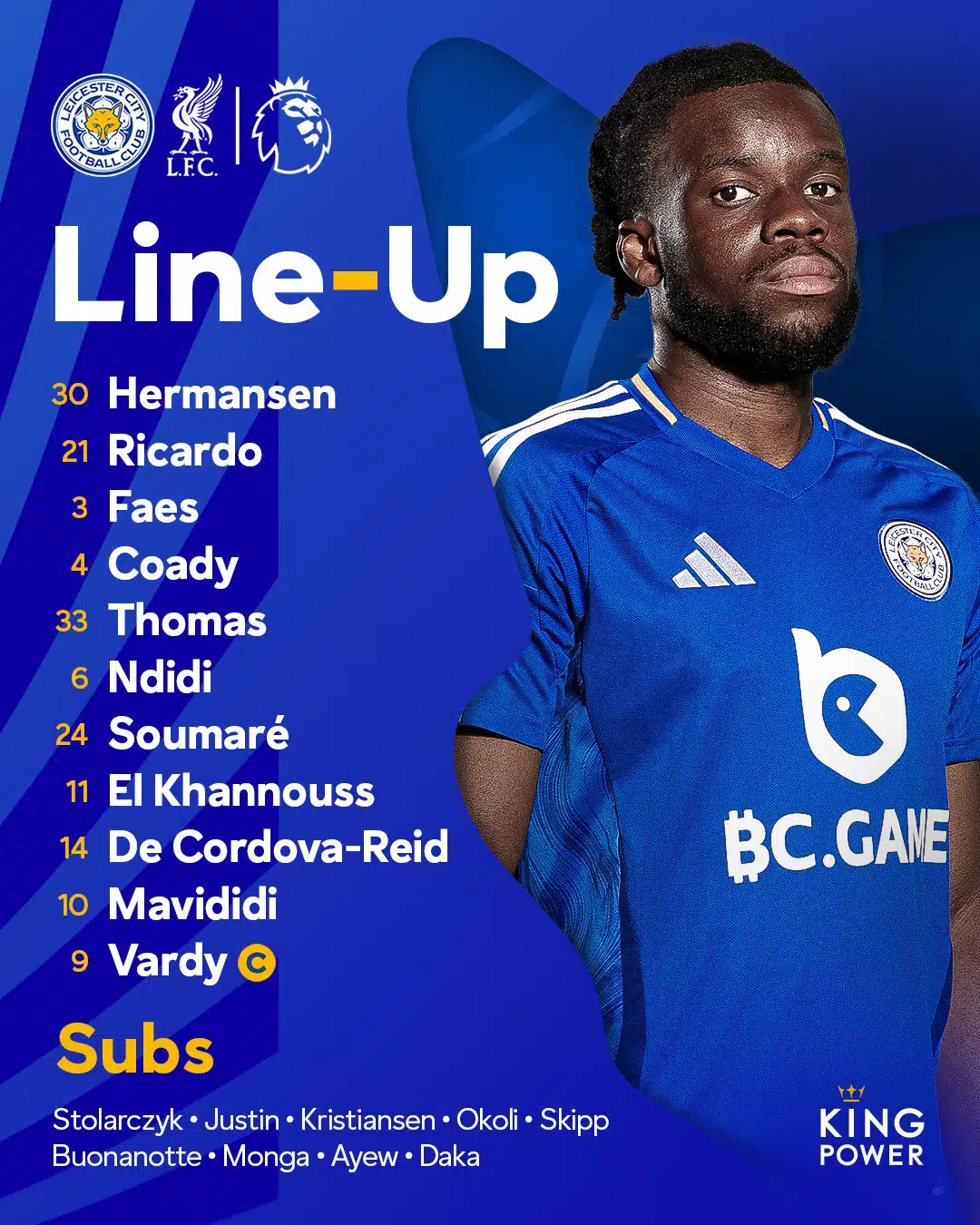 11 ตัวจริง เลสเตอร์ ลิเวอร์พูล