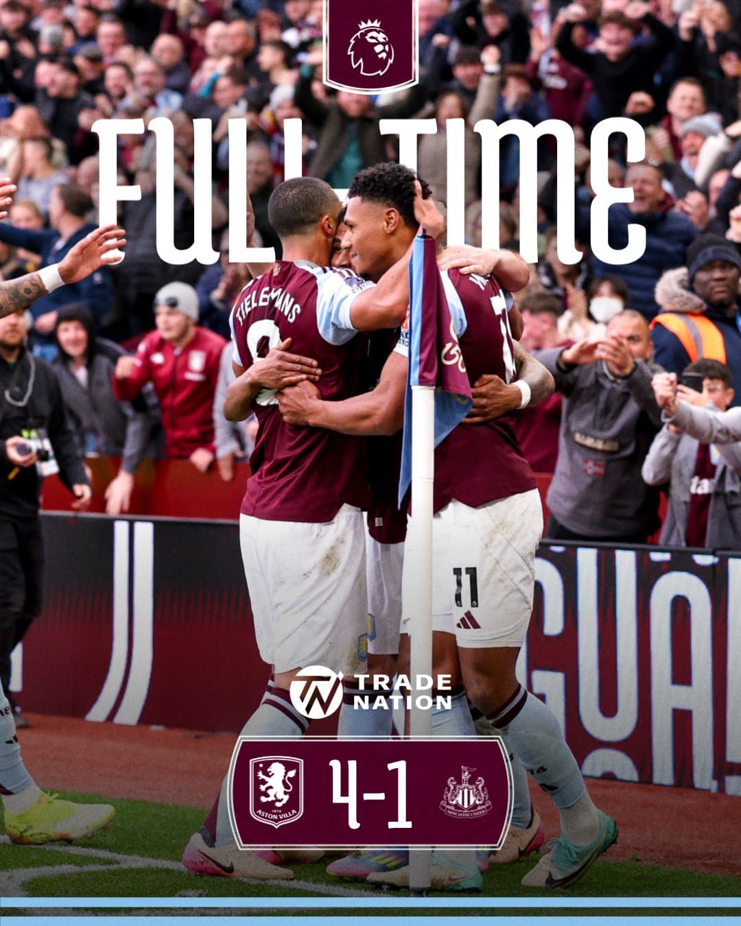 ผลบอลเมื่อคืนนี้ พรีเมียร์ลีก วิลล่า นิวคาสเซิ่ล