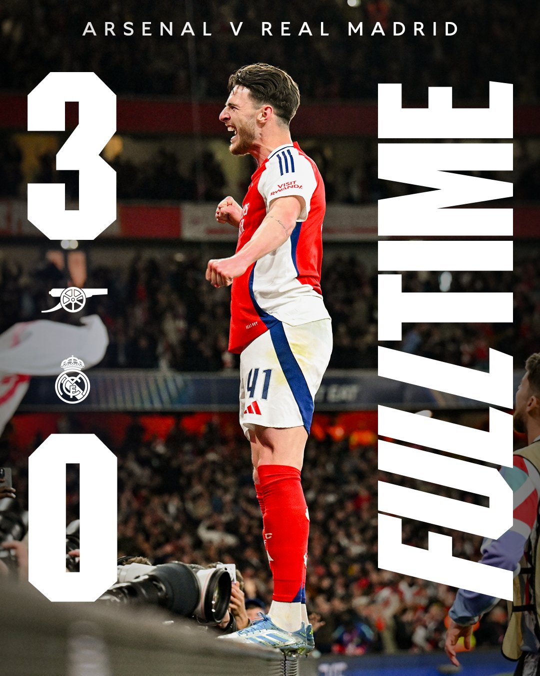 ผลบอลเมื่อคืนนี้ ยูฟ่า แชมเปี้ยนส์ลีก อาร์เซน่อล เรอัล มาดริด