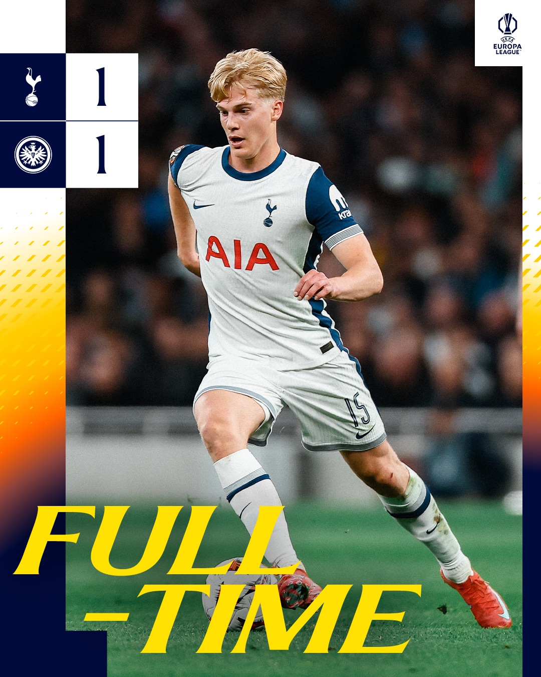 ผลบอลเมื่อคืนนี้ ยูฟ่า ยูโรปา ลีก สเปอร์ส แฟร้งค์เฟิร์ต