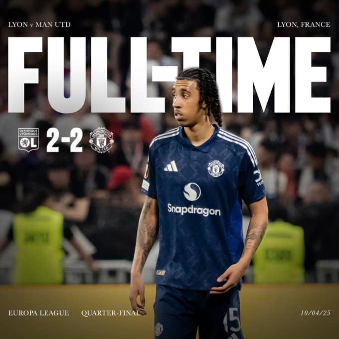 ผลบอลเมื่อคืนนี้ ยูฟ่า ยูโรปา ลีก ลียง แมนยู