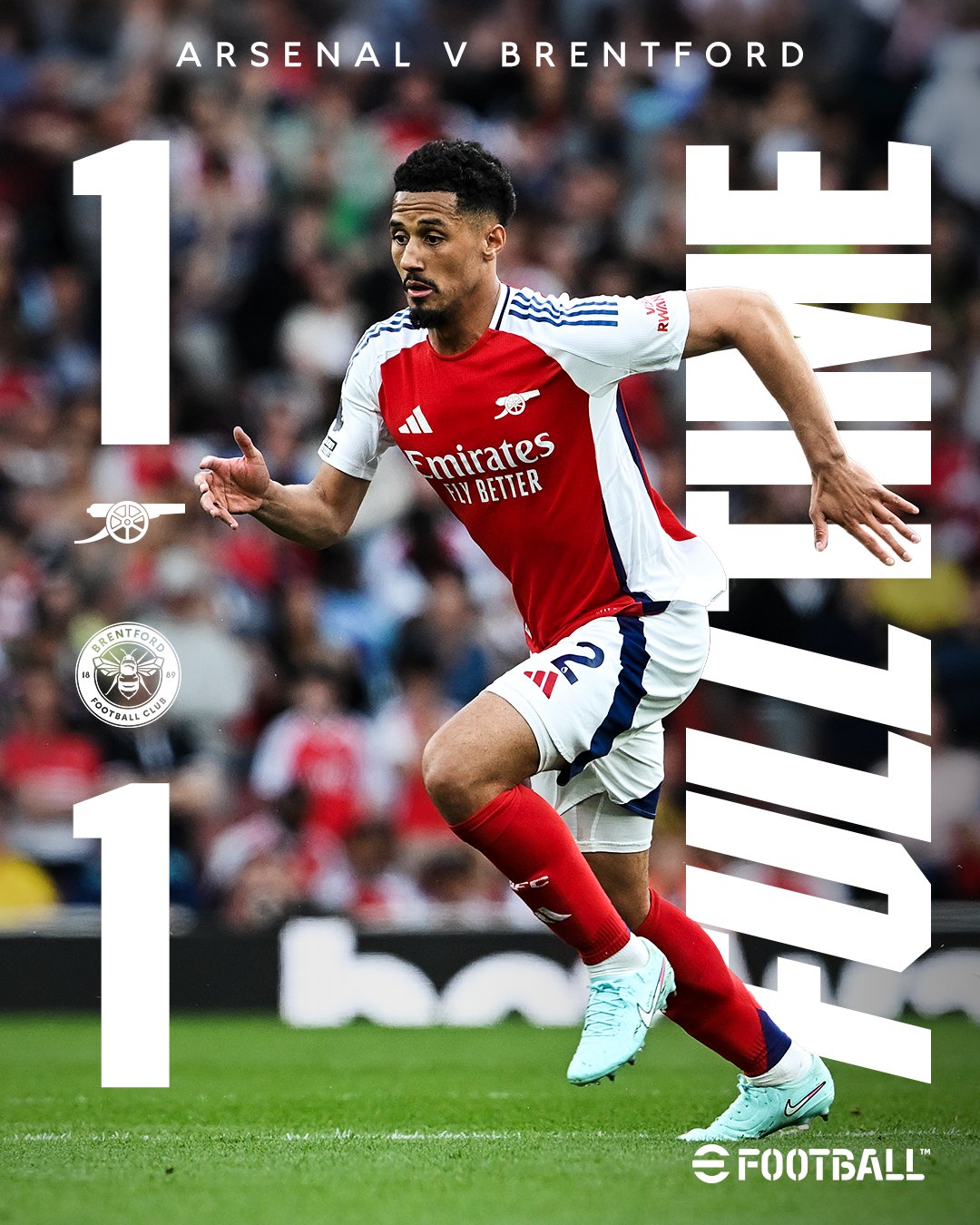 ผลบอลเมื่อคืนนี้ พรีเมียร์ลีก อาร์เซนอล เบรนท์ฟอร์ด