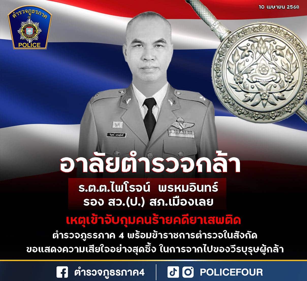ตำรวจกล้าเสียชีวิตก่อนติดยศ