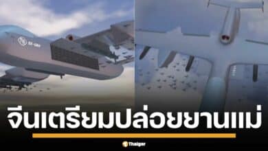 จีนเตรียมปล่อย จิ่วถาน ยานแม่สุดล้ำ ปล่อยฝูงโดรนกามิกาเซ่ 100 ลำถล่มเป้าหมายพร้อมกัน บรรทุกระเบิด-มิสไซล์ 6 ตัน สั่นสะเทือนดุลอำนาจทหารโลก