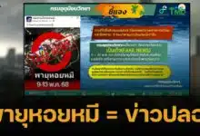 กรมอุตุฯ แจง "พายุหอยหมี" ถล่มไทย เป็นข่าวปลอม ชี้ยังไม่มีรายชื่อตามตาราง