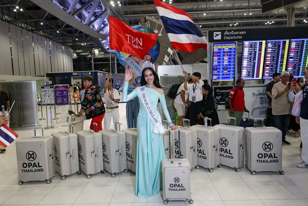 เปิดศึกชิงมงฟ้า! "โอปอลล์ สุชาตา" Miss World Thailand 2025 แลนดิ้งอินเดีย