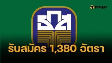ธนาคารเพื่อการเกษตรและสหกรณ์การเกษตร ธกส รับสมัครพนักงาน 1,380 อัตรา เงินเดือน 15,000 บาท รับสมัครระหว่าง 10 - 19 พฤษภาคม 2568