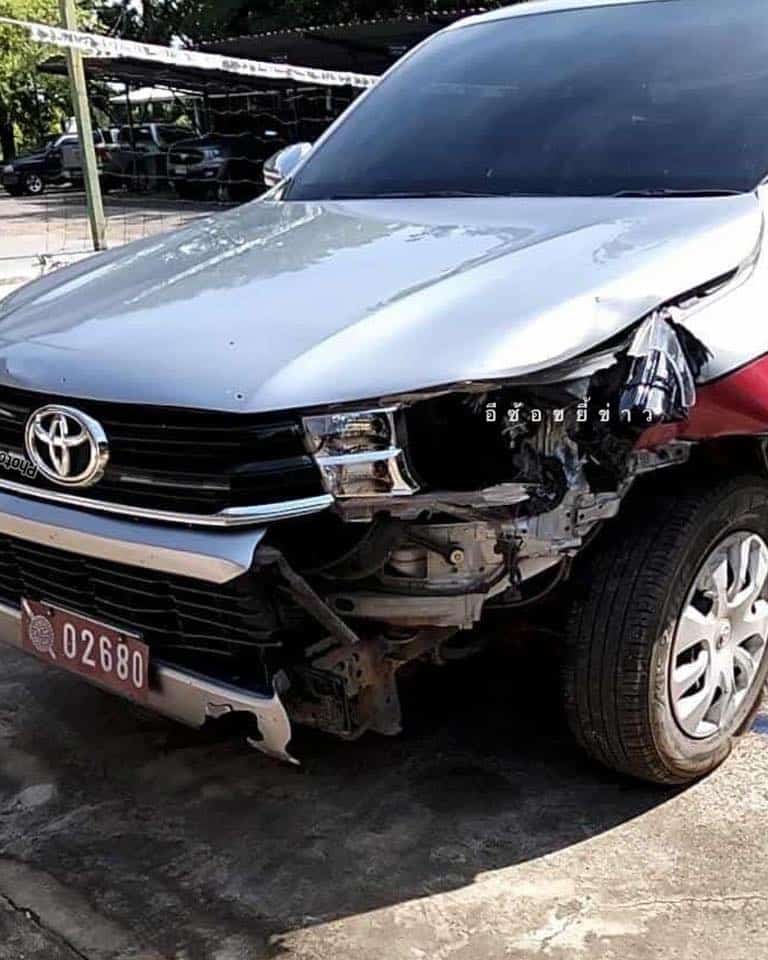 ทะเบียนรถตำรวจคันที่ก่อเหตุ