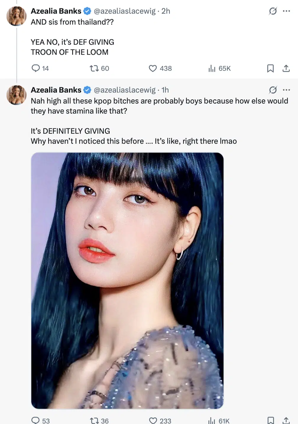 ไม่หรอก พวก เคป๊อปหญิงแรดๆ (kpop bitches) พวกนี้อาจจะเป็น ผู้ชาย กันหมดก็ได้