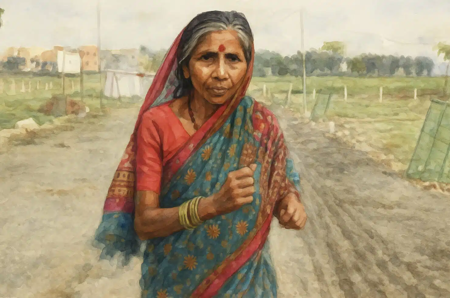 พลังรักแท้ 'ลตา คาเร' หญิงชราอินเดียวิ่งเท้าเปล่า หาเงินรักษาสามี