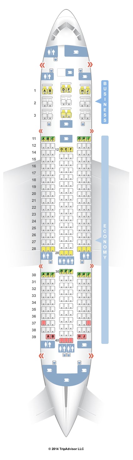 ผังที่นั่ง รุ่น โบอิง 787-8 ดรีมไลเนอร์