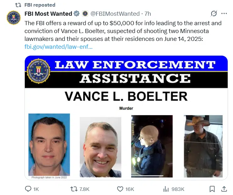 FBI ตั้งรางวัลนำจับคนร้าย