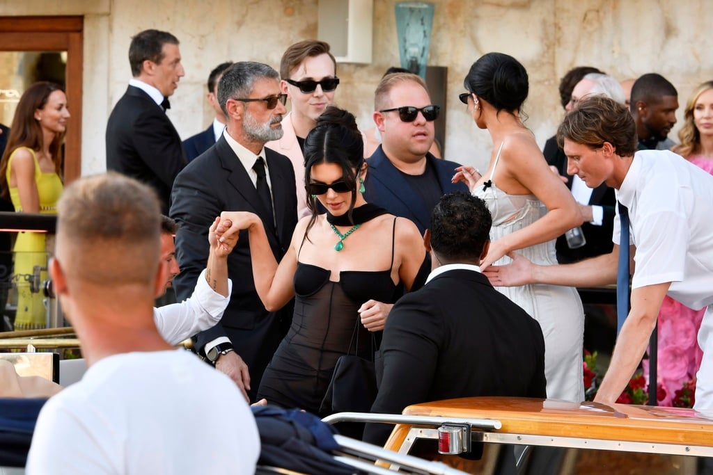 Kendall Jenner leaves a hotel ahead of the anticipated wedding celebrations of Jeff Bezos and Lauren Sanchez, in Venice, Italy, Friday, June 27, 2025.