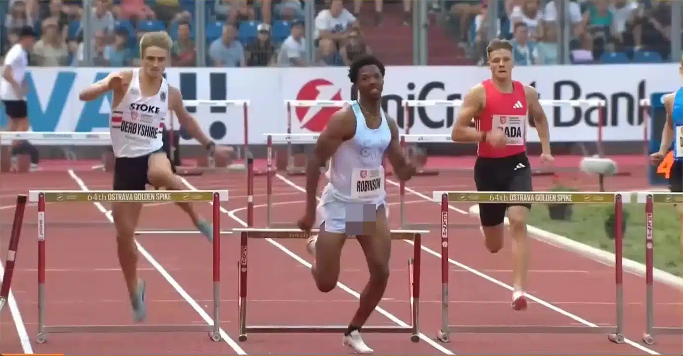 คลิป เคร็ก โรบินสัน นักวิ่ง 3 ขา ของลับหลุดโทงเทง แถมเข้าเส้นชัย 400 ม.