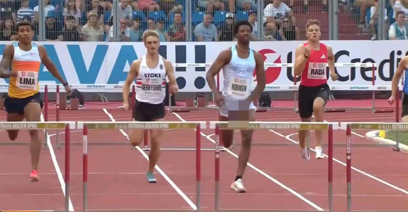 คลิป เคร็ก โรบินสัน นักวิ่ง 3 ขา ของลับหลุดโทงเทง แถมเข้าเส้นชัย 400 ม.