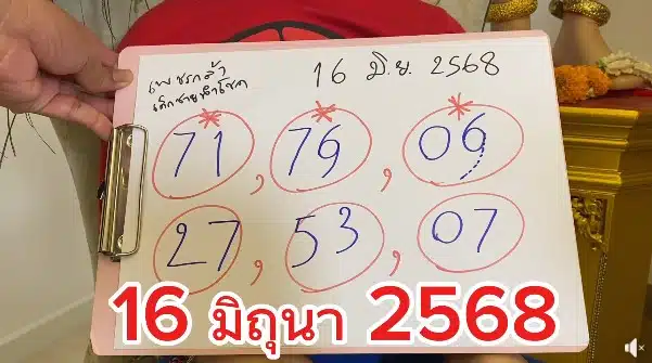 เลขเด็ด น้องเพชรกล้า งวด16 มิ.ย. 68