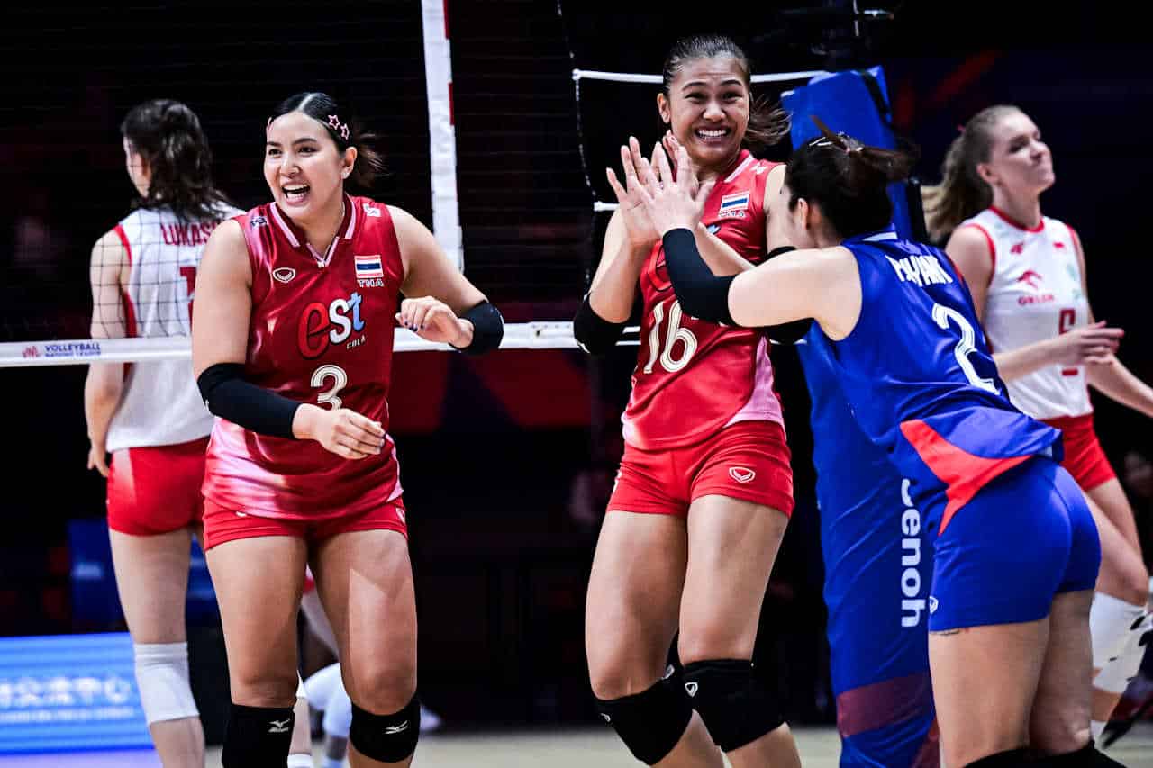 ตารางแข่งวอลเลย์บอลหญิง VNL 2025 ไทย พบ เบลเยี่ยม