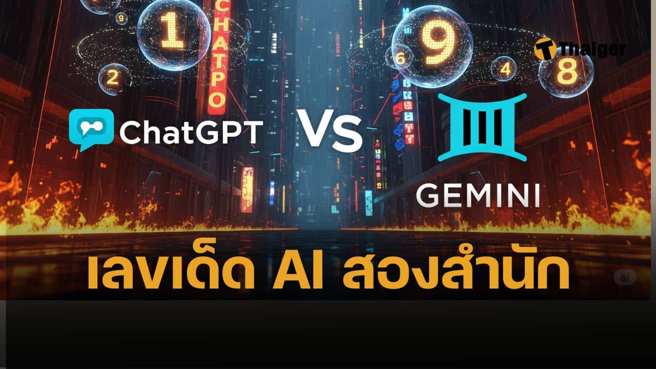 เทียบชัดๆ เลขเด็ด AI จากสองสำนักดัง ChatGPT VS Gemini ของกูเกิล ที่ให้แนวทางหวยรัฐบาลแม่นมาแล้วหลายงวด มาดู เลขเด็ดงวดนี้ 1/7/68