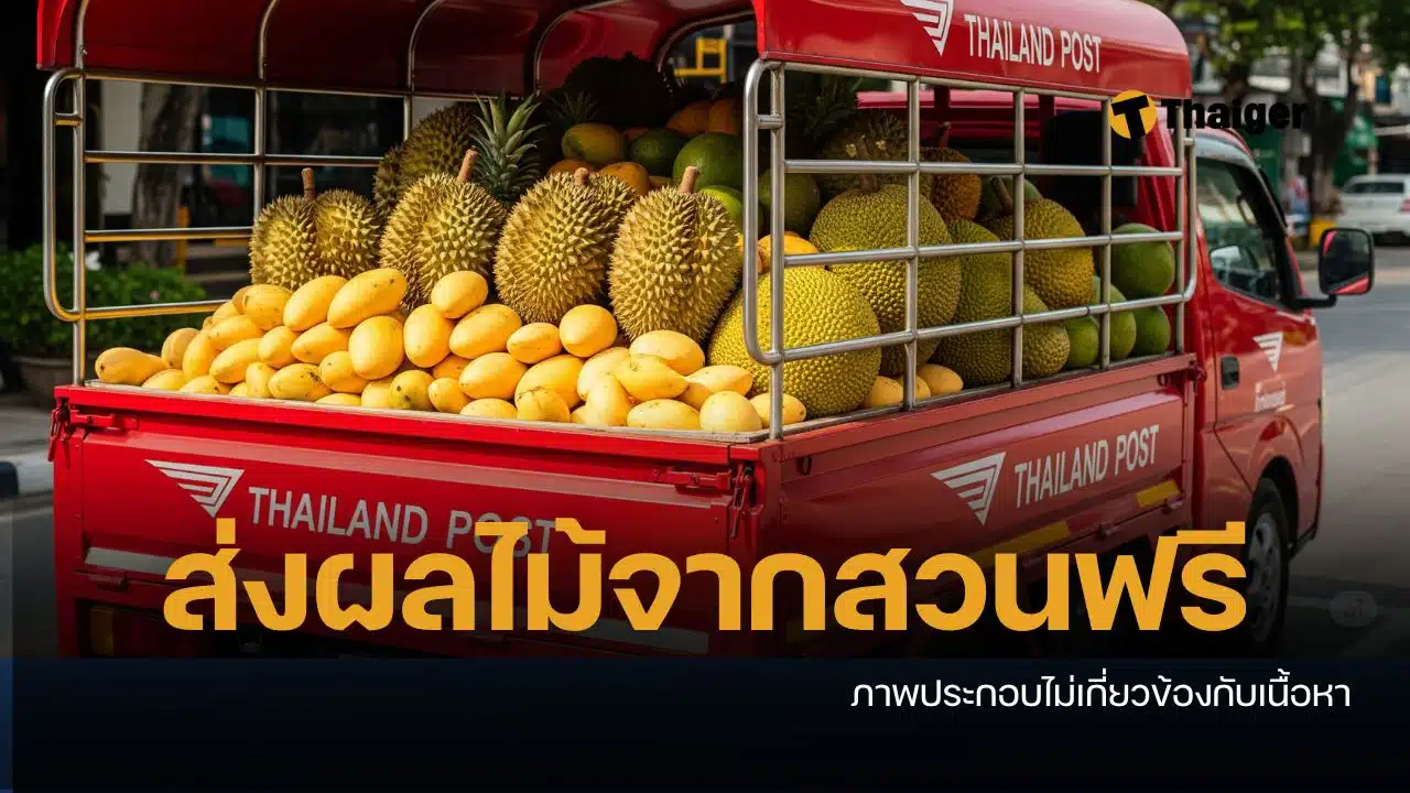 ข่าวดี ไปรษณีย์ไทย ส่งผลไม้ฟรี เร็วจี๋แบบ EMS ช่วยเหลือชาวสวน ฟรีที่ทำการไปรษณีย์ไทยทุกสาขาทั่วประเทศ จนถึงวันที่ 30 เมษายน 2569