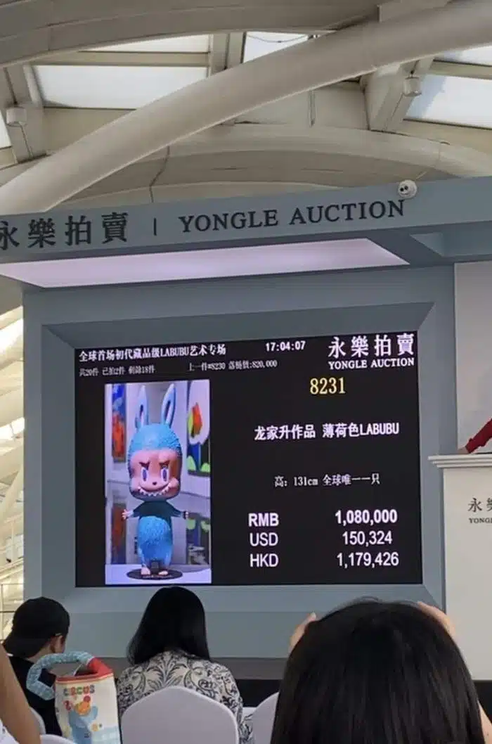 จีนเปิดประมูลลาบูบู้ราคา 4.8 ล้านบาท