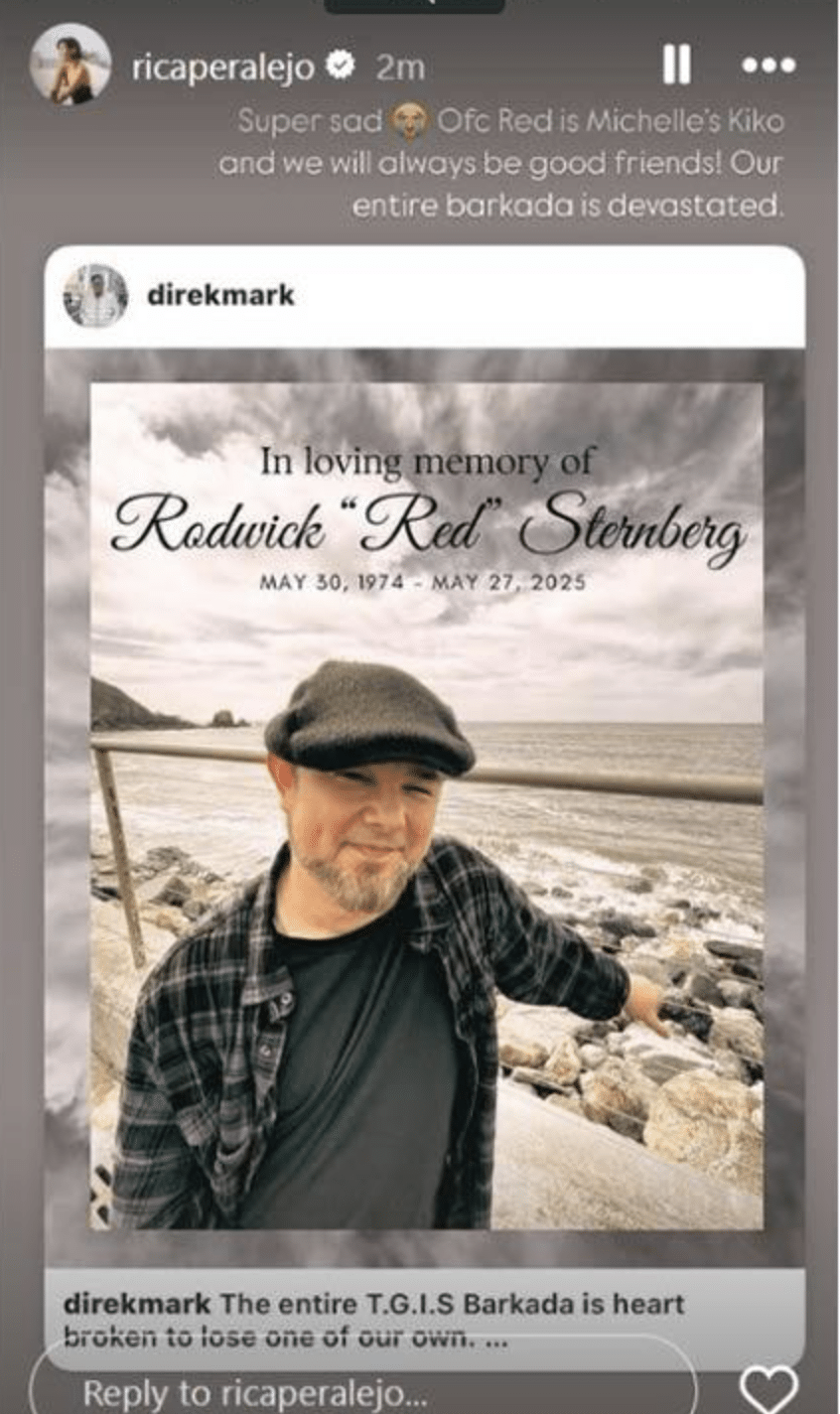 เรด สเติร์นเบิร์ก นักแสดงจากซีรีส์เยาวชนฟิลิปปินส์ ‘T.G.I.S.’ เสียชีวิตแล้วในวัย 50 ปี ก่อนวันเกิดเพียง 3 วัน