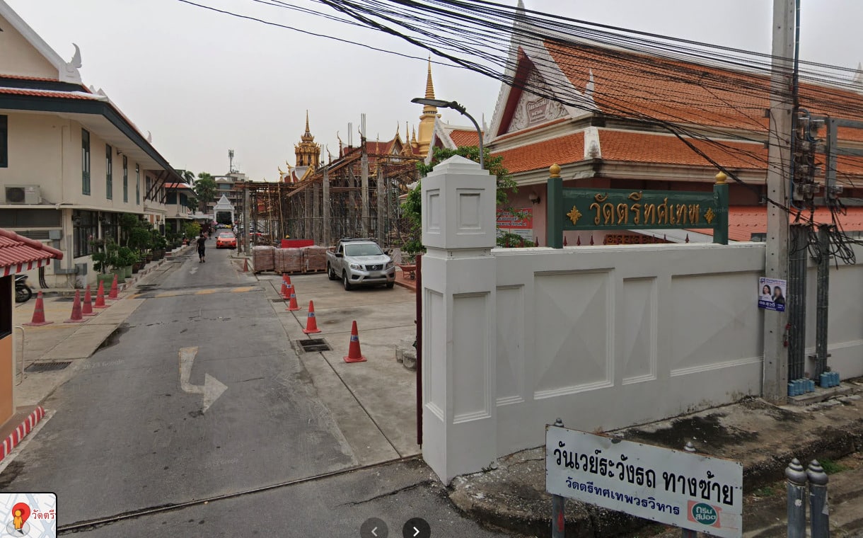 แผนที่วัดตรีทศเทพ