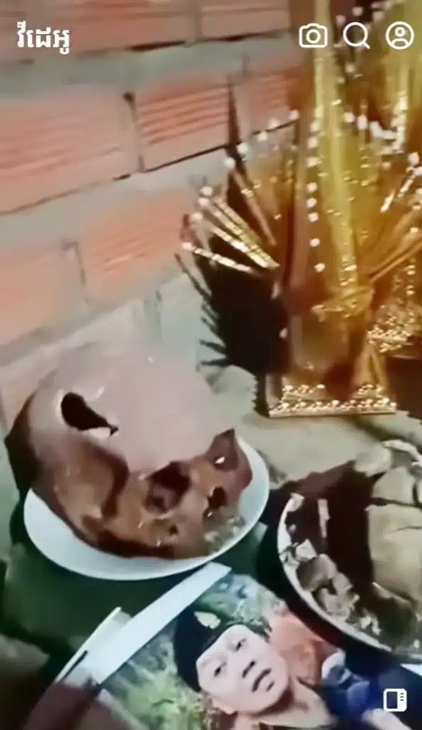 หลุดคลิป หมอผีเขมร ทำพิธีโหงพราย โผล่รูป แม่ทัพภาค 2 บนแท่น หวังแช่งฝั่งไทย