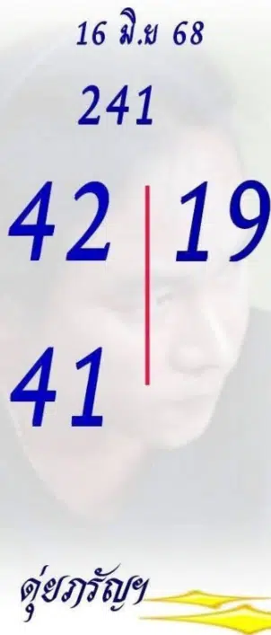 เลขเด็ด ดุ่ยภรัญ 16 6 68