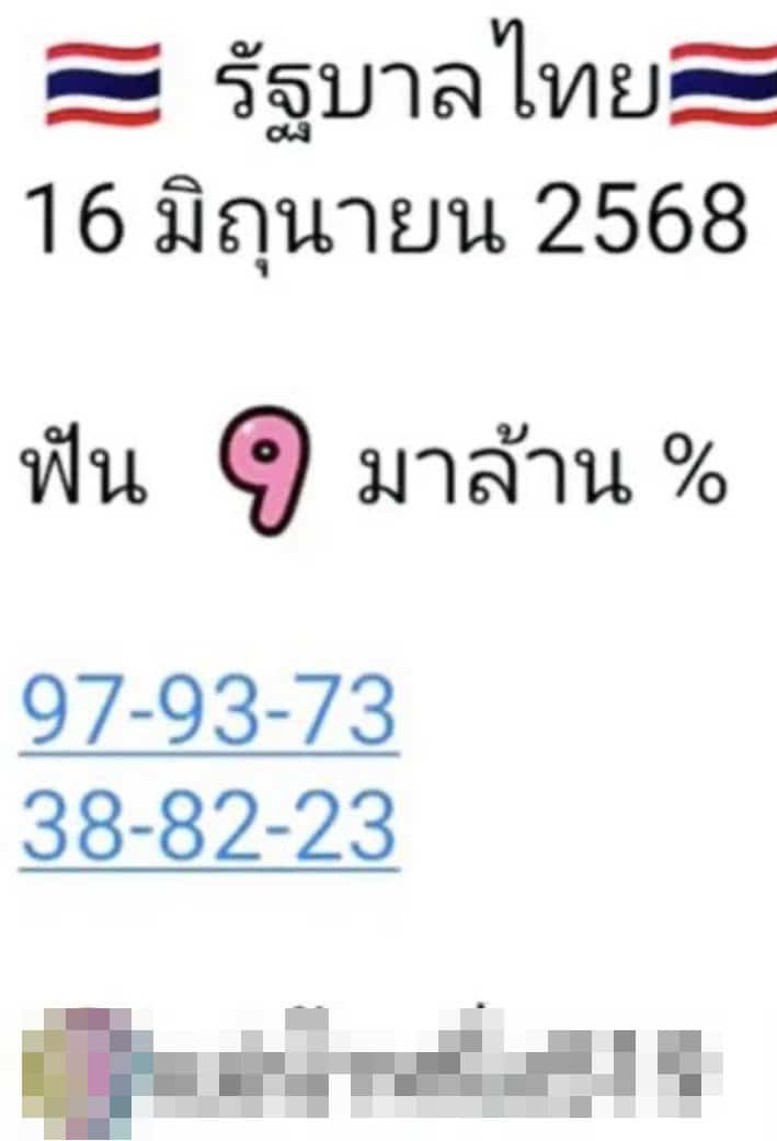 เลขเด็ด แม่น้ำหนึ่ง งวด 16 6 68