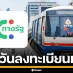 รถไฟฟ้ากำลังวิ่ง และรูปแอปฯทางรัฐ